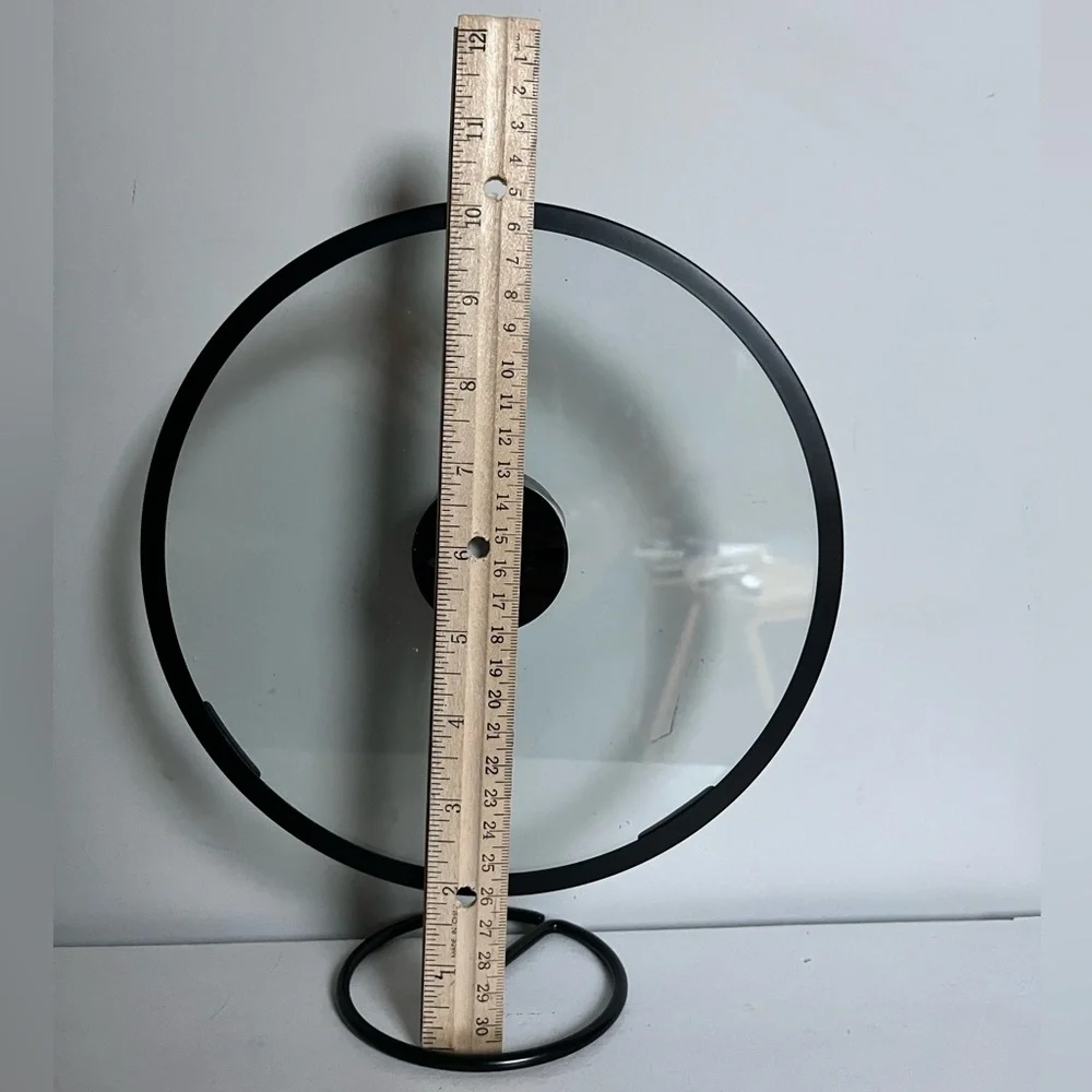 Round Infinity Frame Black 8” Floating design with removable stand by Umbria